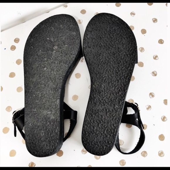 Ancient Greek leather Platform Wedge Sandals - Picture 5 of 6